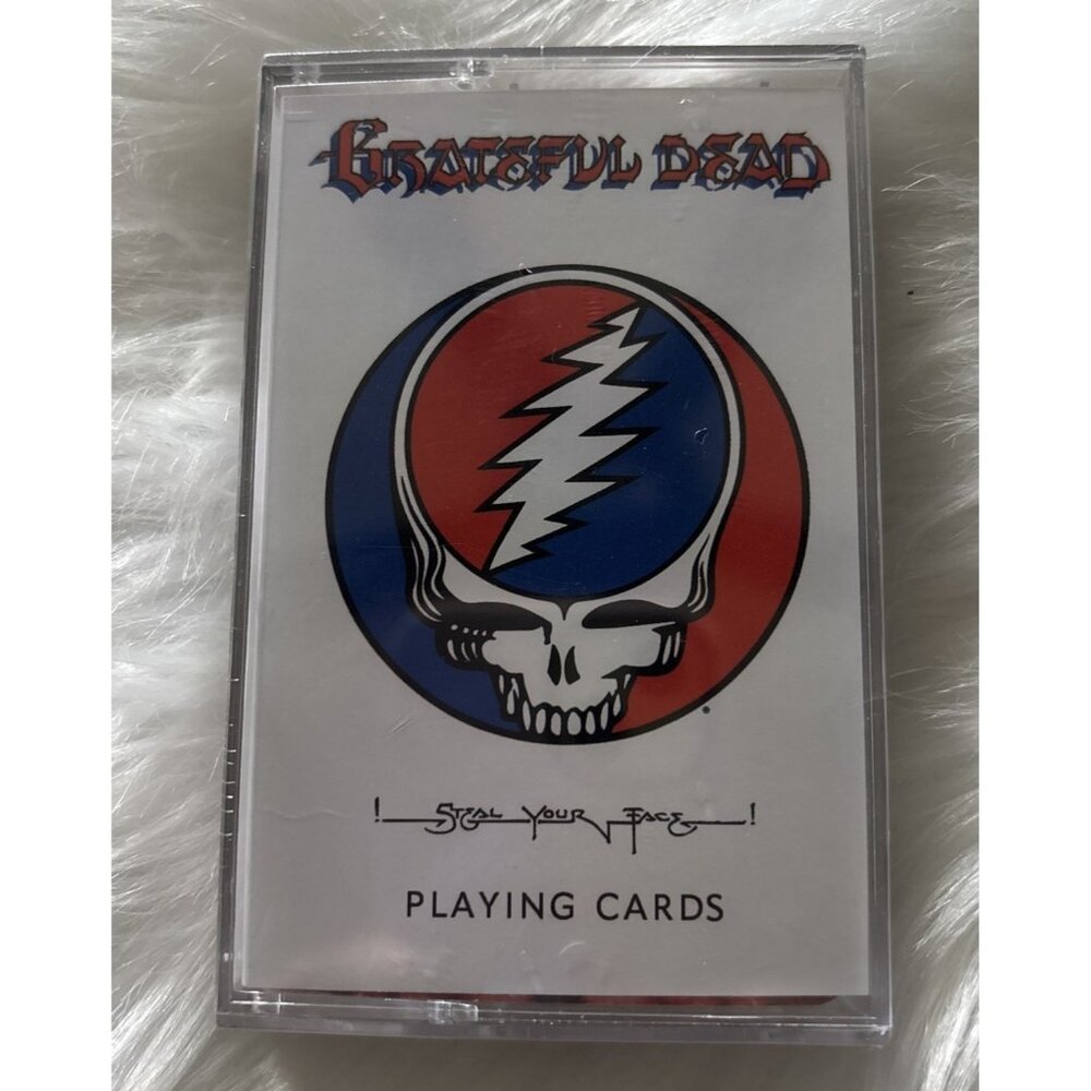 Grateful Dead Premium Cassette Poker Playing Cards Steal Your Face Factory Seal
